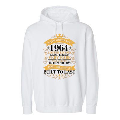 Extraordinary 1964 Limited Edition Built To Last 60th Birthday Garment-Dyed Fleece Hoodie