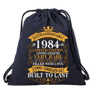 Extraordinary 1984 Limited Edition Built To Last 40th Birthday Drawstring Bag