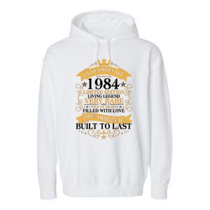 Extraordinary 1984 Limited Edition Built To Last 40th Birthday Garment-Dyed Fleece Hoodie