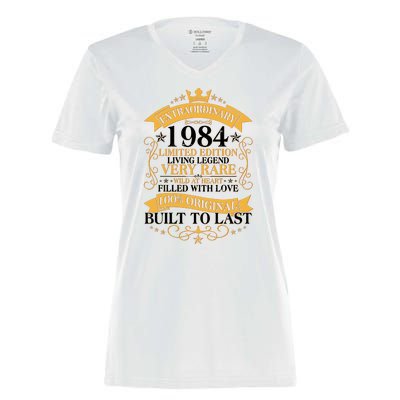 Extraordinary 1984 Limited Edition Built To Last 40th Birthday Women's Momentum V-Neck T-Shirt