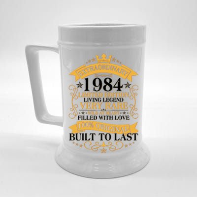 Extraordinary 1984 Limited Edition Built To Last 40th Birthday Beer Stein