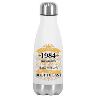 Extraordinary 1984 Limited Edition Built To Last 40th Birthday Stainless Steel Insulated Water Bottle