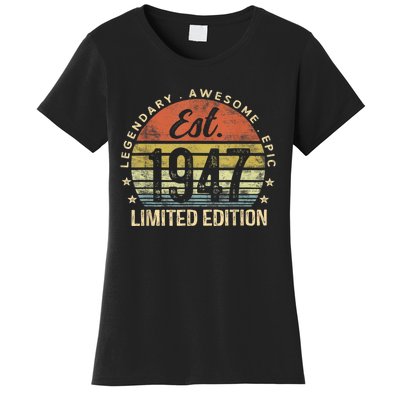 Est 1947 Limited Edition 76th Birthday Gifts 76 Year Old Women's T-Shirt