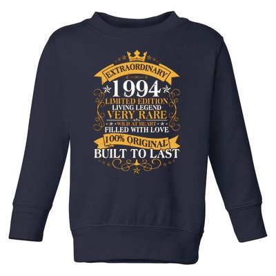 Extraordinary 1994 Limited Edition Built To Last 30th Birthday Toddler Sweatshirt