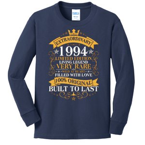 Extraordinary 1994 Limited Edition Built To Last 30th Birthday Kids Long Sleeve Shirt