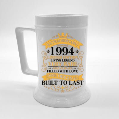 Extraordinary 1994 Limited Edition Built To Last 30th Birthday Beer Stein