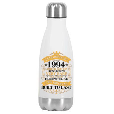 Extraordinary 1994 Limited Edition Built To Last 30th Birthday Stainless Steel Insulated Water Bottle