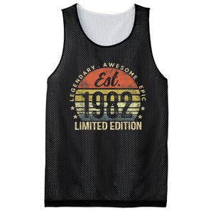 Est 1982 Limited Edition 41st Birthday Gifts 41 Year Old Mesh Reversible Basketball Jersey Tank