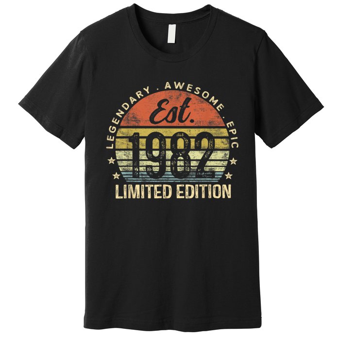 Est 1982 Limited Edition 41st Birthday Gifts 41 Year Old Premium T-Shirt