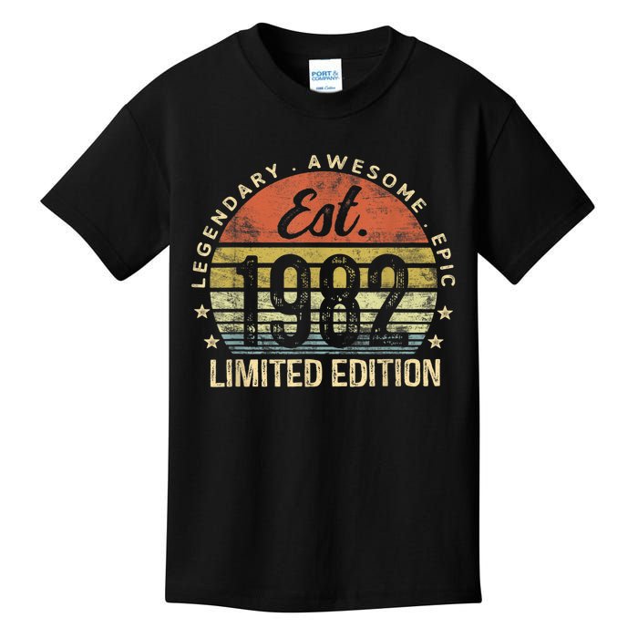 Est 1982 Limited Edition 41st Birthday Gifts 41 Year Old Kids T-Shirt