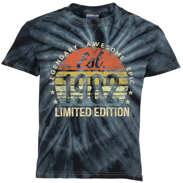 Est 1982 Limited Edition 41st Birthday Gifts 41 Year Old Kids Tie-Dye T-Shirt