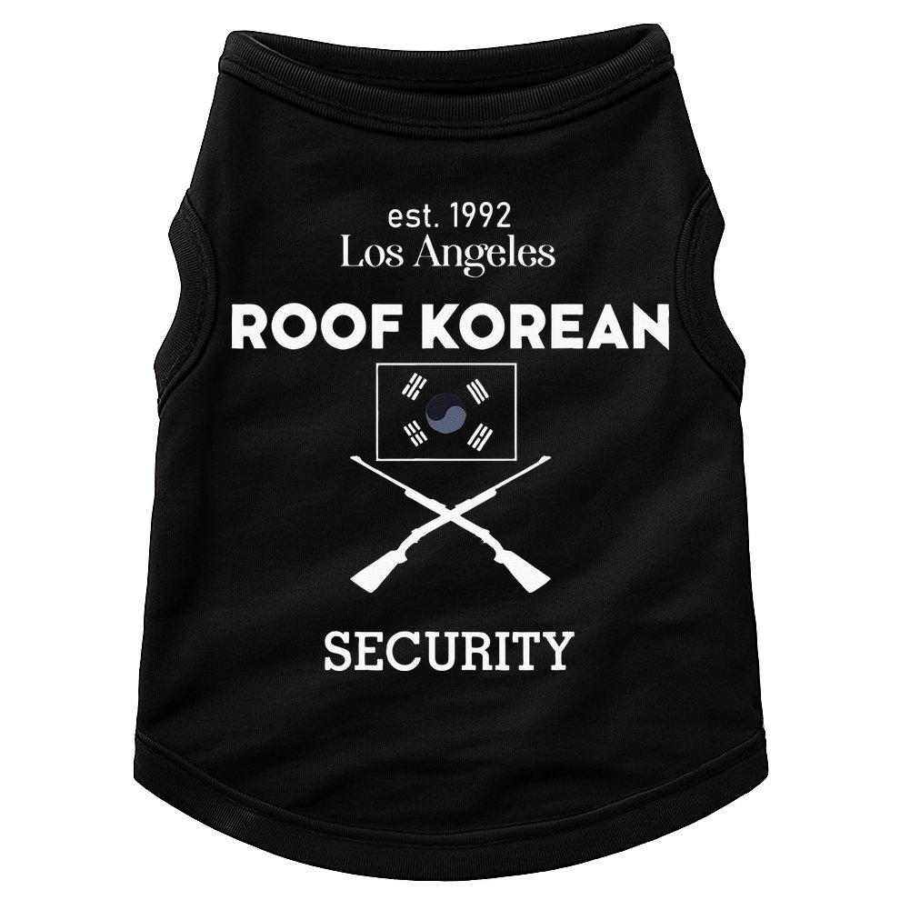 Est 1992 Los Angeles Roof Korean Security Doggie Tank