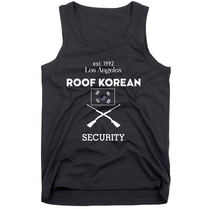 Est 1992 Los Angeles Roof Korean Security Tank Top