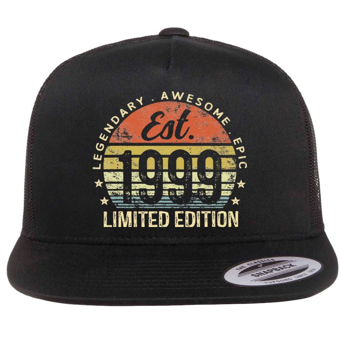 Est 1999 Limited Edition 24th Birthday Vintage 24 Year Old Flat Bill Trucker Hat