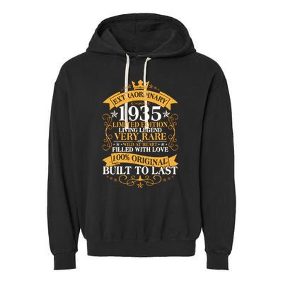 Extraordinary 1935 Limited Edition Built To Last 90th Birthday Garment-Dyed Fleece Hoodie