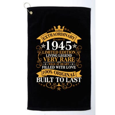 Extraordinary 1945 Limited Edition Built To Last 80th Birthday Golf Towel