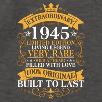 Extraordinary 1945 Limited Edition Built To Last 80th Birthday Vector Backpack