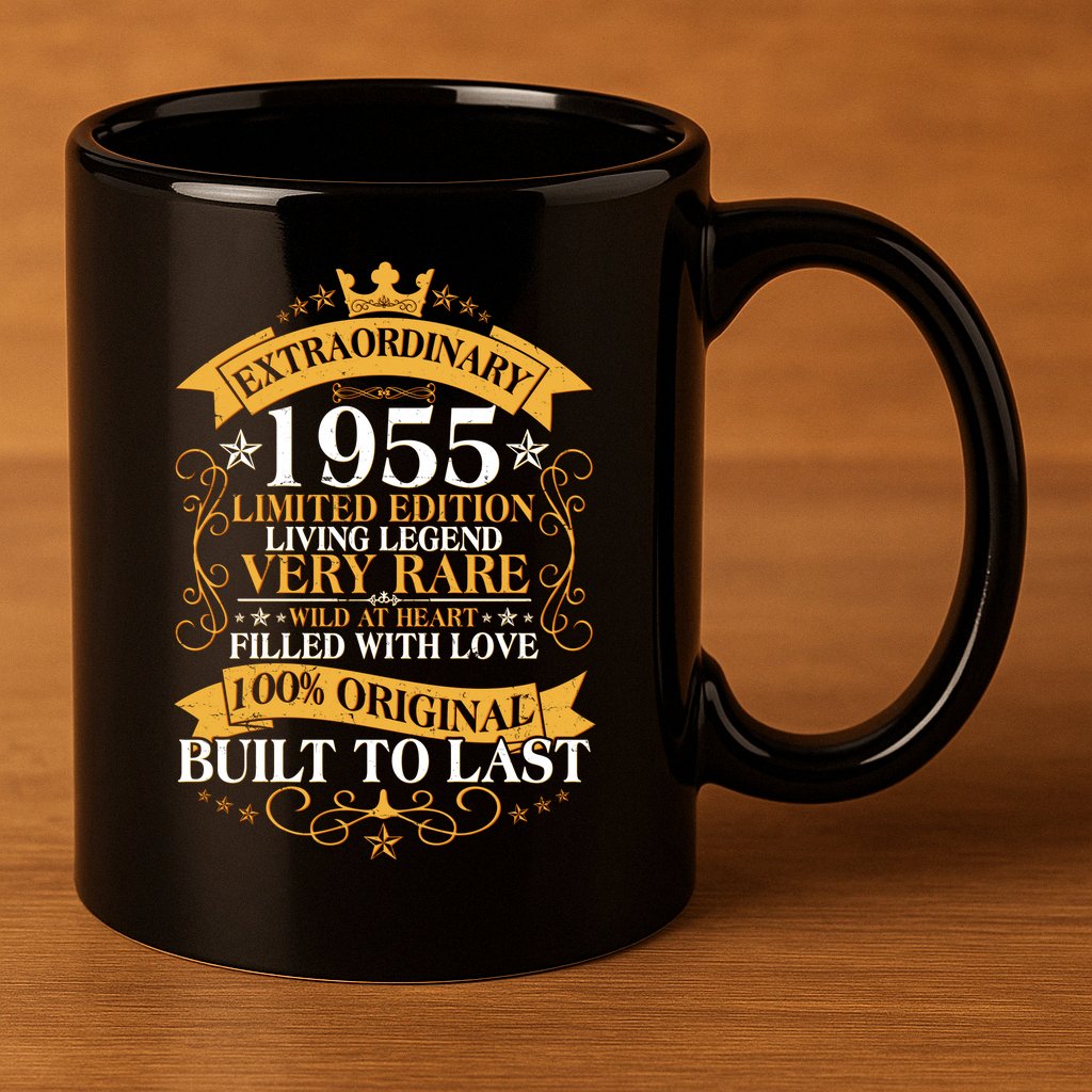 Extraordinary 1955 Limited Edition Built To Last 70th Birthday 11oz C Handle Ceramic Mug