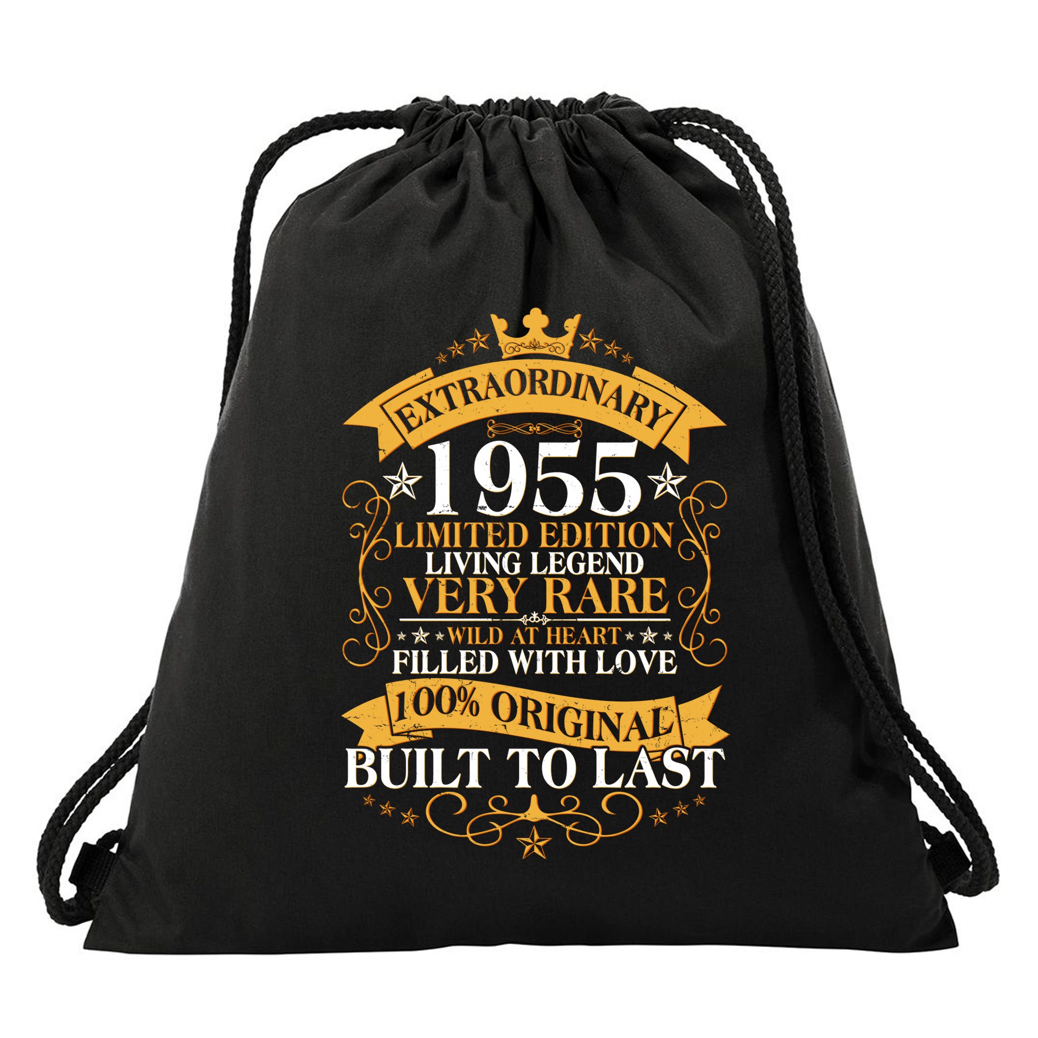 Extraordinary 1955 Limited Edition Built To Last 70th Birthday Drawstring Bag
