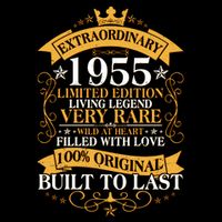 Extraordinary 1955 Limited Edition Built To Last 70th Birthday Baby Bodysuit