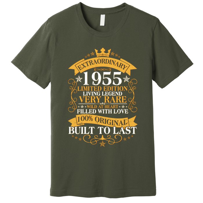 Extraordinary 1955 Limited Edition Built To Last 70th Birthday Premium T-Shirt