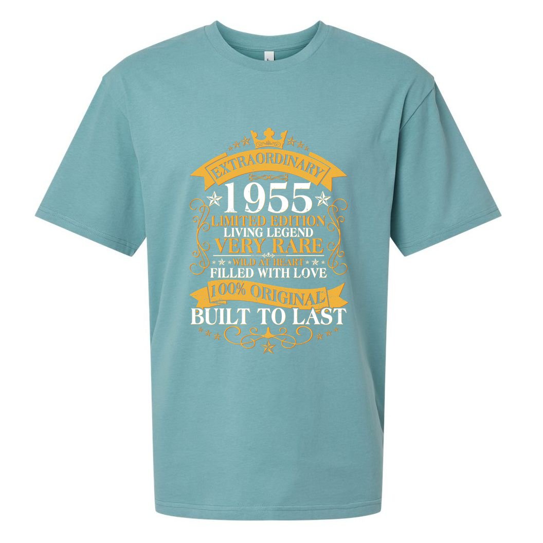 Extraordinary 1955 Limited Edition Built To Last 70th Birthday Sueded Cloud Jersey T-Shirt