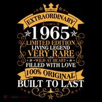 Extraordinary 1965 Limited Edition Built To Last 60th Birthday Tall T-Shirt