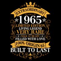 Extraordinary 1965 Limited Edition Built To Last 60th Birthday Wool Snapback Cap