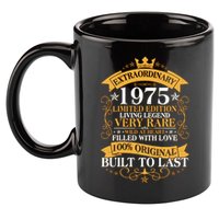Extraordinary 1975 Limited Edition Built To Last 50th Birthday 11oz C Handle Ceramic Mug