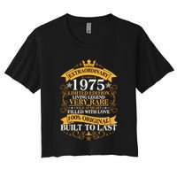 Extraordinary 1975 Limited Edition Built To Last 50th Birthday Women's Crop Top Tee