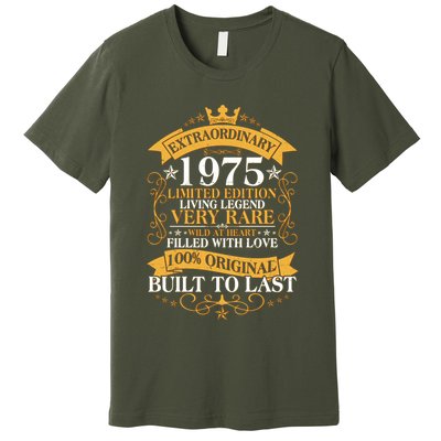 Extraordinary 1975 Limited Edition Built To Last 50th Birthday Premium T-Shirt
