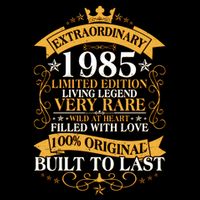 Extraordinary 1985 Limited Edition Built To Last 40th Birthday Button