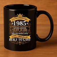 Extraordinary 1985 Limited Edition Built To Last 40th Birthday 11oz C Handle Ceramic Mug