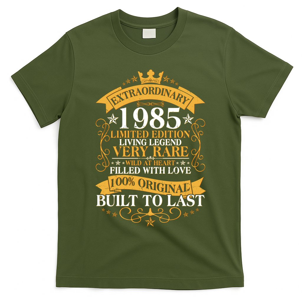 Extraordinary 1985 Limited Edition Built To Last 40th Birthday T-Shirt