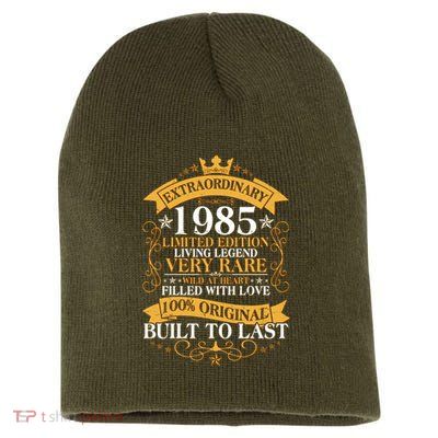 Extraordinary 1985 Limited Edition Built To Last 40th Birthday Short Acrylic Beanie