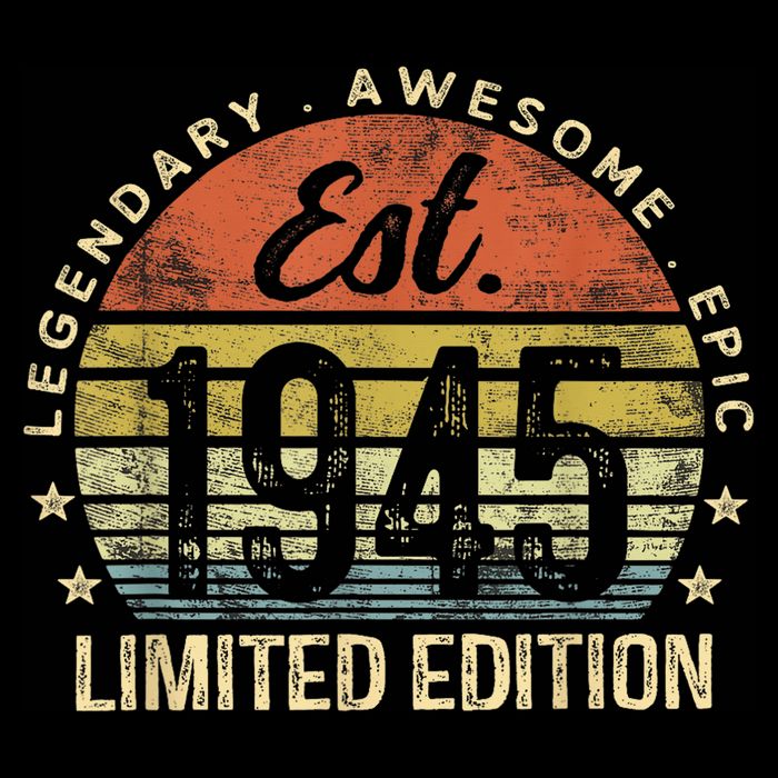Est 1945 Limited Edition 80th Birthday Vintage 80 Year Old Backpack