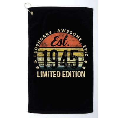 Est 1945 Limited Edition 80th Birthday Vintage 80 Year Old Golf Towel
