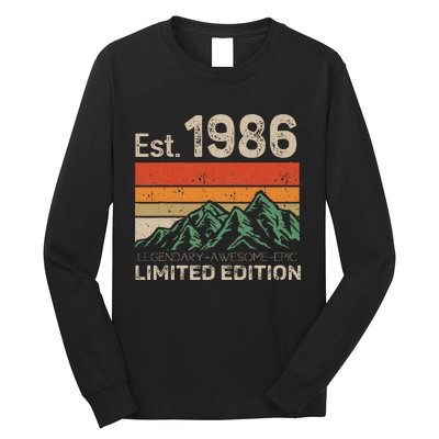 Est 1986 Legendary Awesome Epic Limited Edition 38 Year Old Long Sleeve Shirt