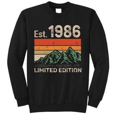 Est 1986 Legendary Awesome Epic Limited Edition 38 Year Old Sweatshirt