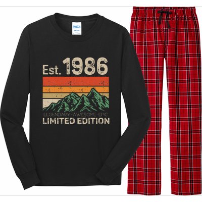 Est 1986 Legendary Awesome Epic Limited Edition 38 Year Old Long Sleeve Pajama Set