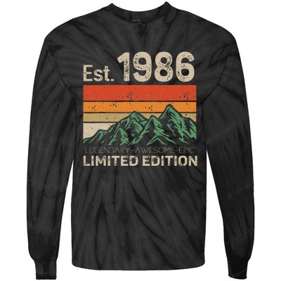 Est 1986 Legendary Awesome Epic Limited Edition 38 Year Old Tie-Dye Long Sleeve Shirt