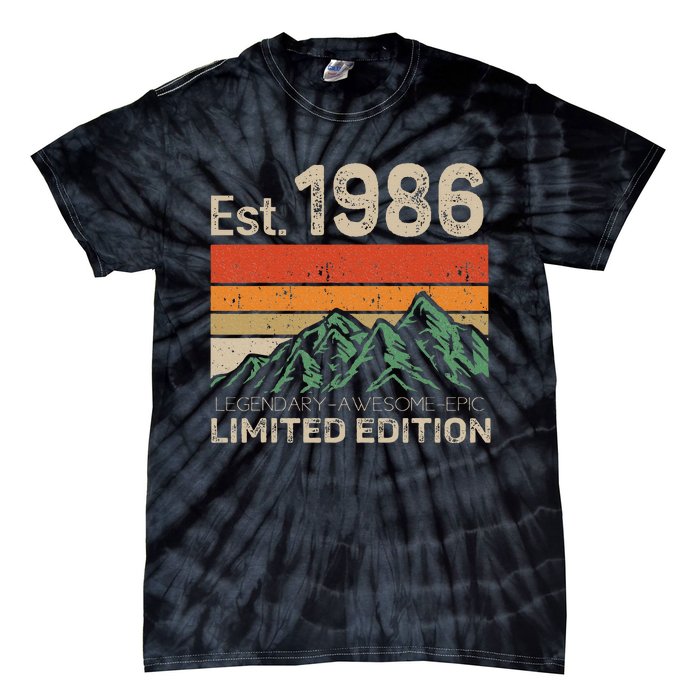 Est 1986 Legendary Awesome Epic Limited Edition 38 Year Old Tie-Dye T-Shirt