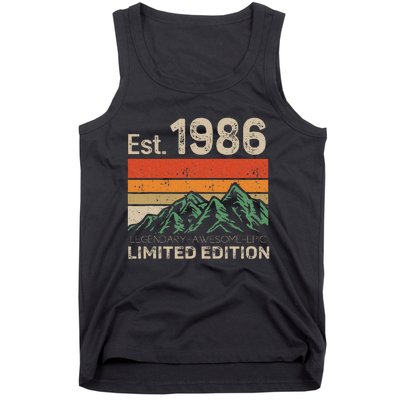 Est 1986 Legendary Awesome Epic Limited Edition 38 Year Old Tank Top