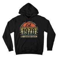 Est 1970 Limited Edition 54th Birthday Vintage 54 Year Old Born In 1970 Establ Hoodie