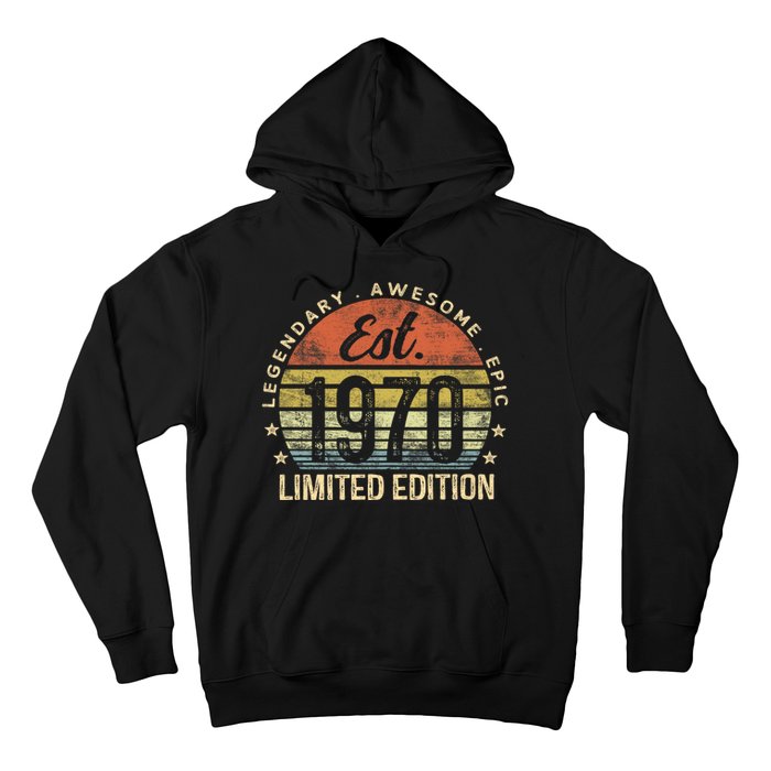 Est 1970 Limited Edition 54th Birthday Vintage 54 Year Old Born In 1970 Establ Hoodie