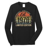 Est 1970 Limited Edition 54th Birthday Vintage 54 Year Old Born In 1970 Establ Long Sleeve Shirt