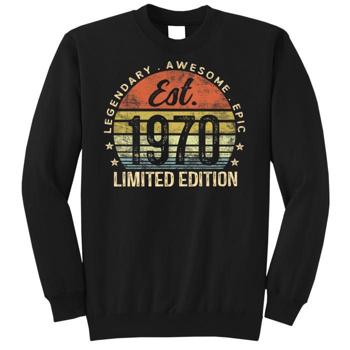 Est 1970 Limited Edition 54th Birthday Vintage 54 Year Old Born In 1970 Establ Sweatshirt