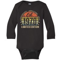 Est 1970 Limited Edition 54th Birthday Vintage 54 Year Old Born In 1970 Establ Baby Long Sleeve Bodysuit