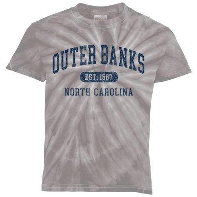 Est 1587 Obx North Carolina Nc Kids Tie-Dye T-Shirt