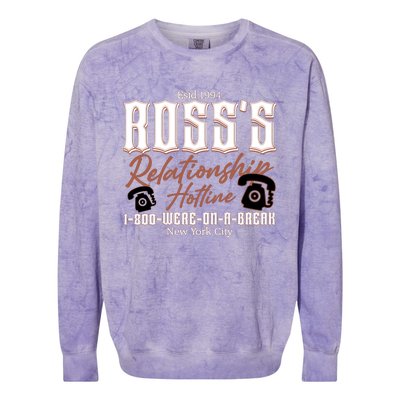 Est 1994 Ross’S Relationship Hotline We Were On A Break Friends Colorblast Crewneck Sweatshirt